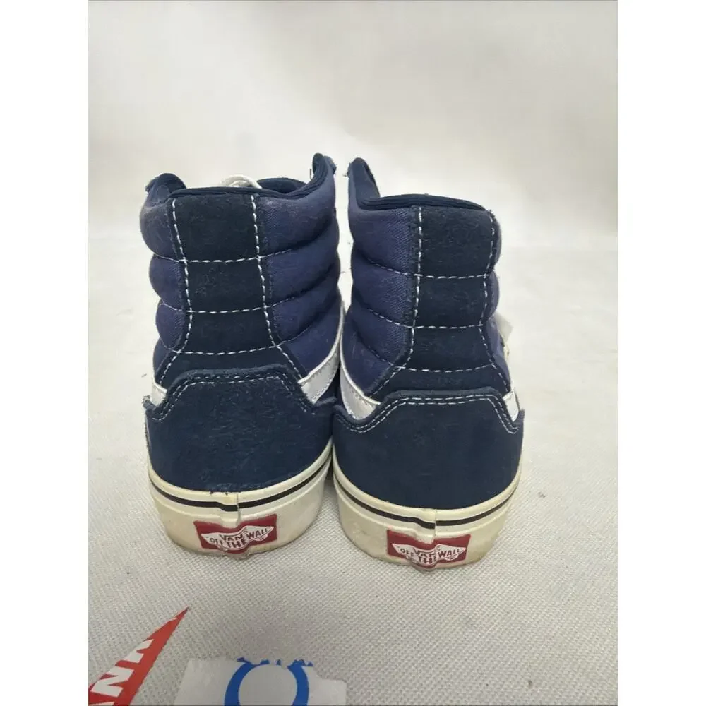 Vans Filmore SK8 Hi Mens Shoes Size 8 Navy Blue Canvas Suede High Top Skate